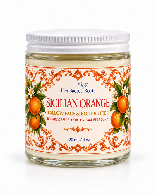 Tallow Sicilian Orange Face + Body Butter ~4oz