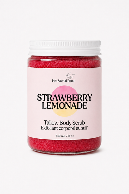 LIMITED EDITION: Strawberry Lemon Tallow Scrub 8oz