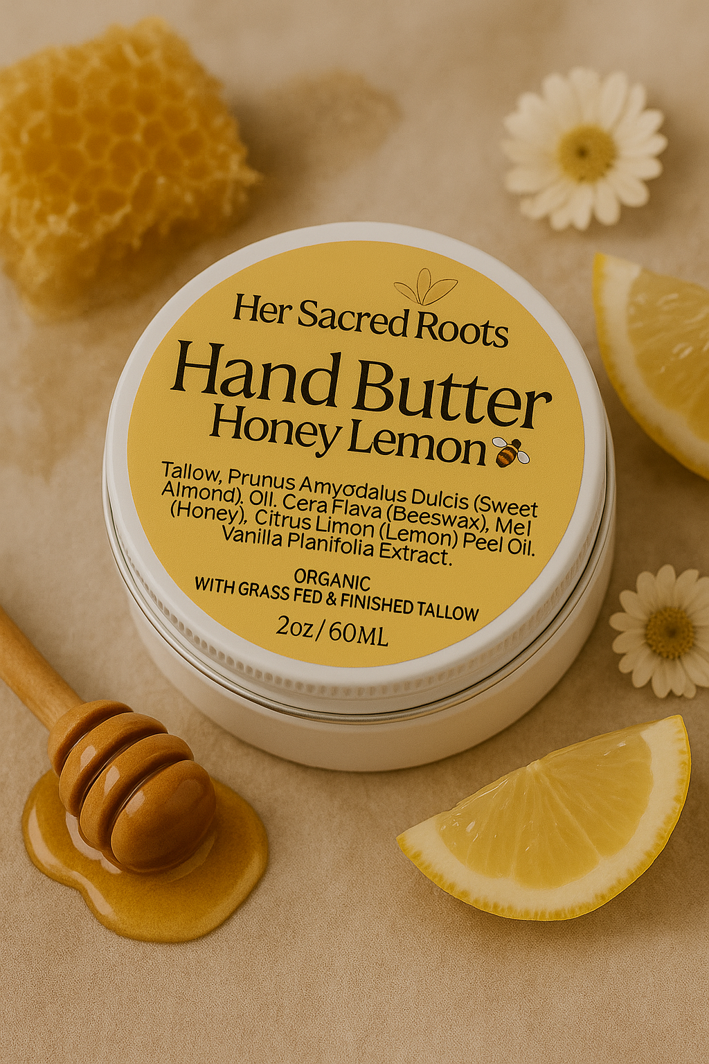 Tallow Hand Butter ~ Honey Lemon 🍯 60ML