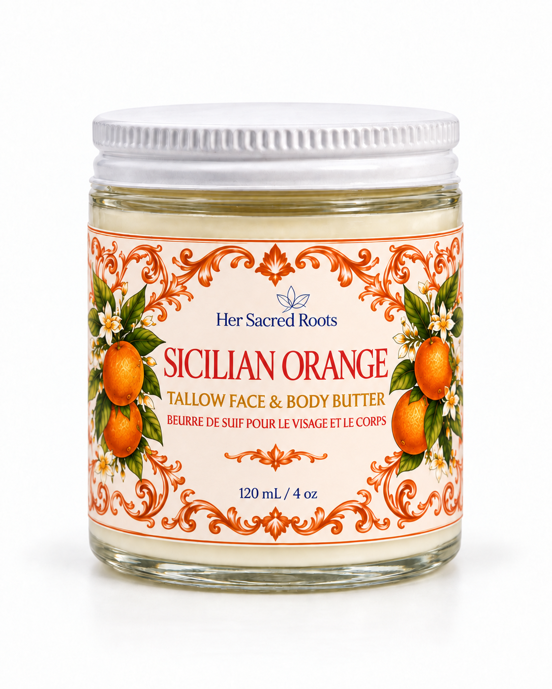 Tallow Sicilian Orange Face + Body Butter ~4oz