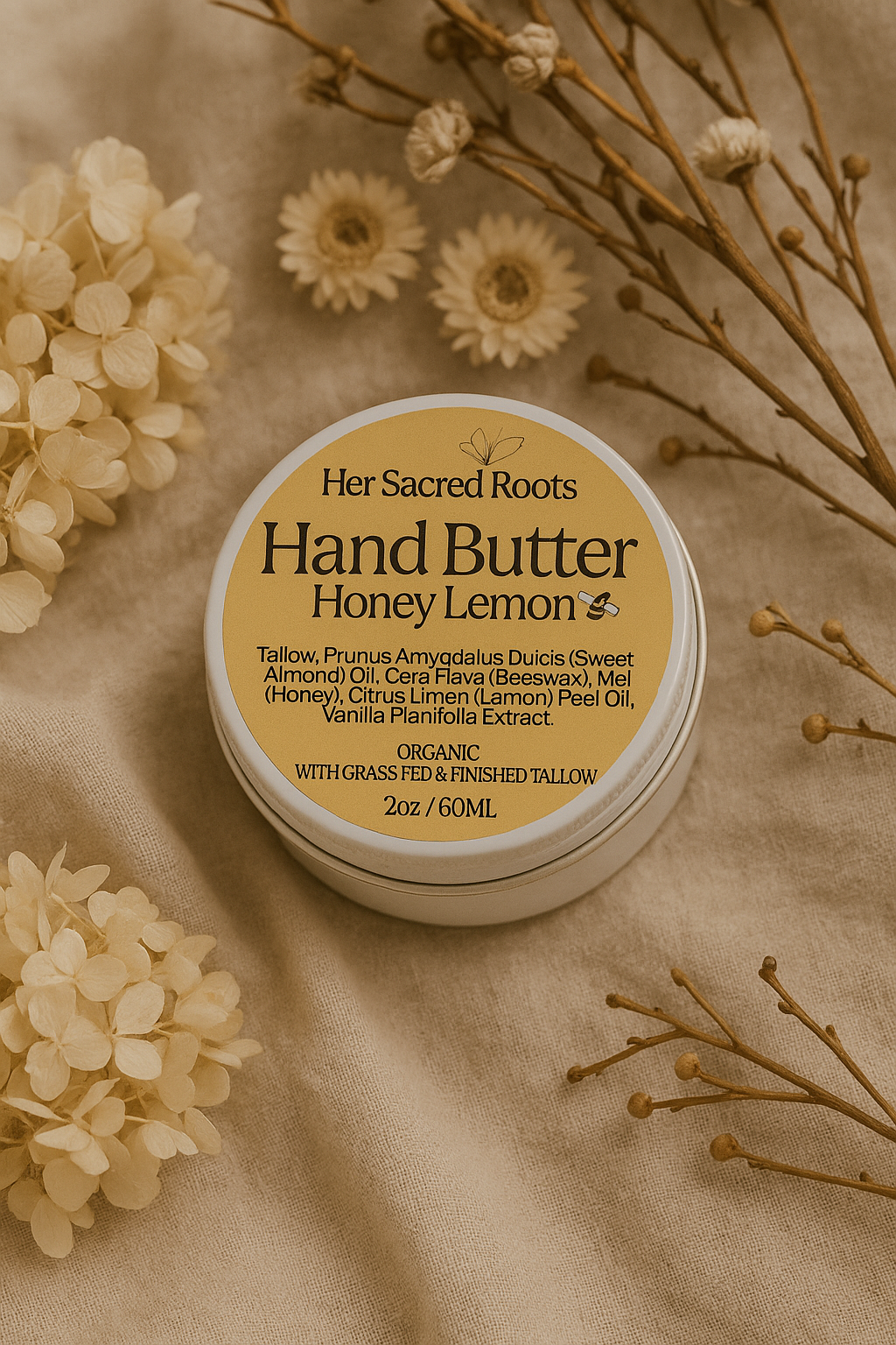 Tallow Hand Butter ~ Honey Lemon 🍯 60ML