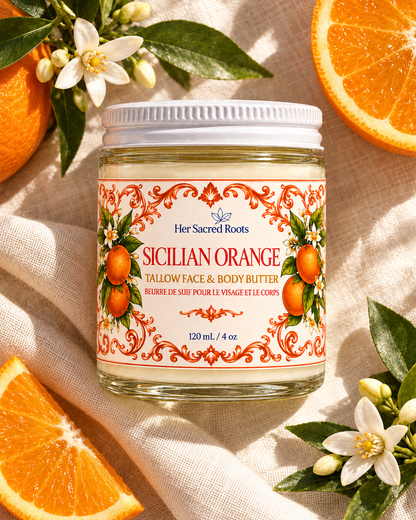Tallow Sicilian Orange Face + Body Butter ~4oz