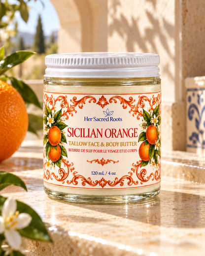Tallow Sicilian Orange Face + Body Butter ~4oz